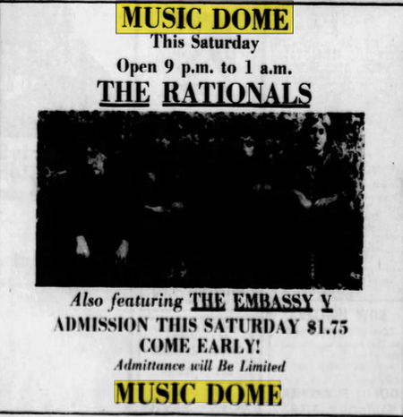 The Dome (The Music Dome) - Sep 19 1969 Ad (newer photo)